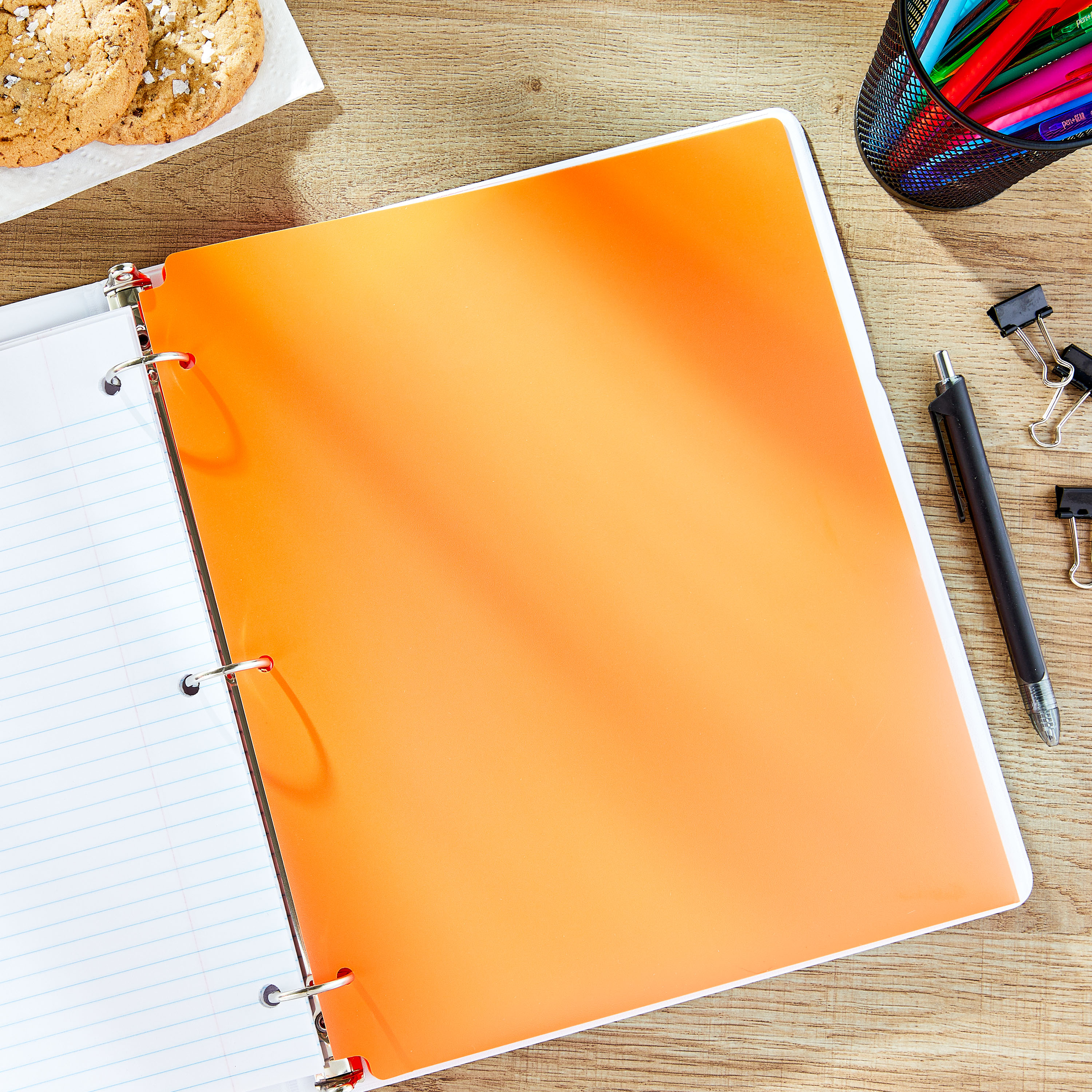 Carpeta de polipropileno de 2 bolsillos Pen+Gear, naranja, 9.4"x 11.4" 2