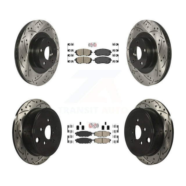 Transit Auto Kit de Rotors de Frein à Disque Fendus et Enduits pour Voiture Subaru Outback Forester Impreza Legacy KDA-101109