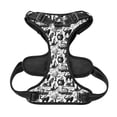thumbnail image 4 of Kdxio Black White Halloween Print No Pull Dog Harness Adjustable Reflective Oxford Easy Control Medium Large Dog Harness for Training and Everyday-X-Large, 4 of 8