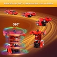 thumbnail image 4 of Carro de Control Remoto,Juguetes para Niño,Robot de Deformación RC 2.4 GHz Giratorio de 360° con Luz LED,Rojo, 4 of 6