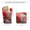 thumbnail image 2 of Watercolor Wildflowers Heat Resistant Microwave Oven Gloves Set for BBQ Baking Grilling,Baking Gifts Cooks for Women,Housewarming Gifts for New Home, 2 of 6