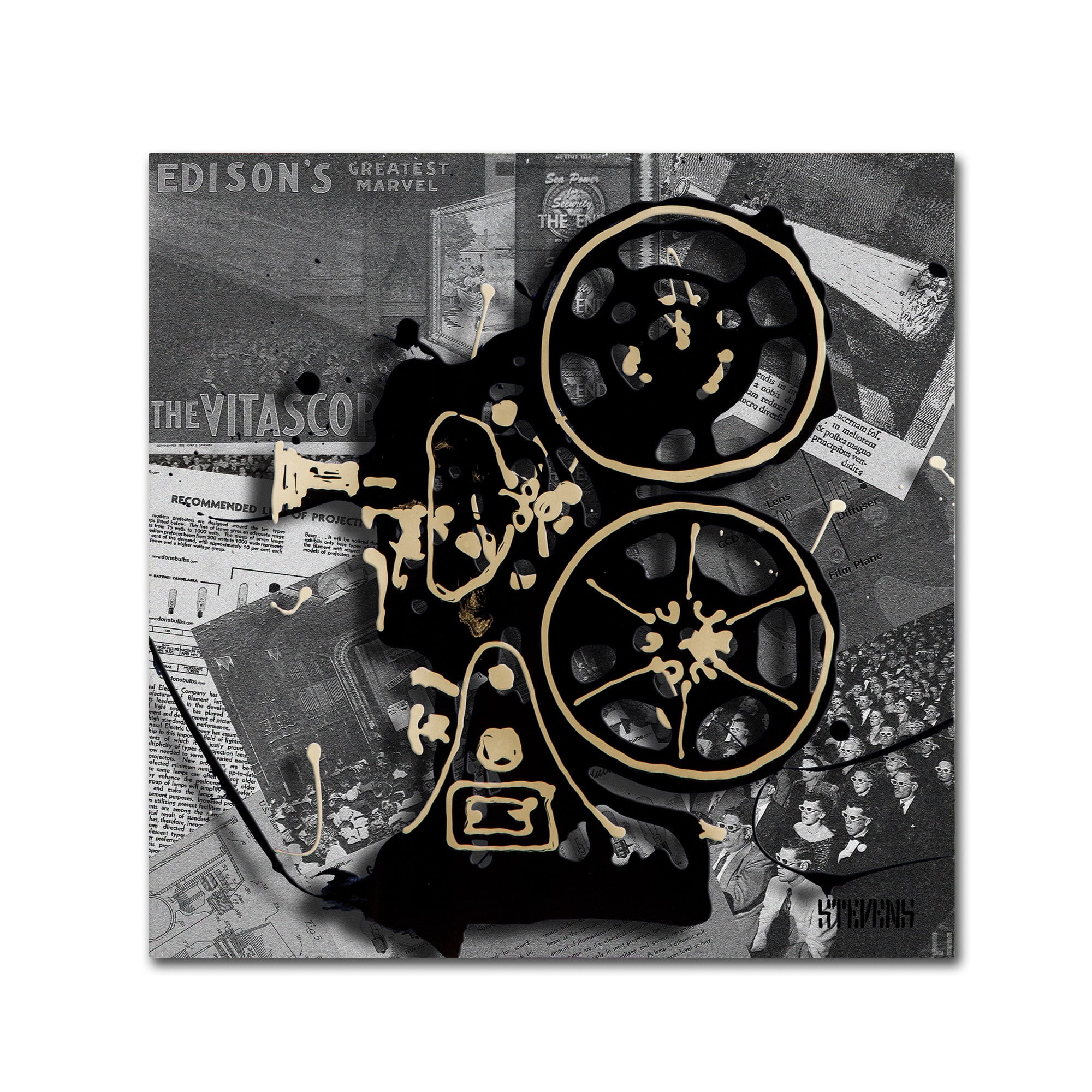 Trademark Fine Art "Movie Projector" Canvas Art by Roderick Stevens