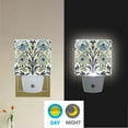 thumbnail image 2 of Yayeee LED Night Light for The Home Plug in With Light Sensors 2 Pack, Blue Floral Pattern, 2 of 6