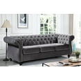 thumbnail image 3 of Uspridefurniture Fender Velvet 2 Piece Living Room Set, Gray, 3 of 5