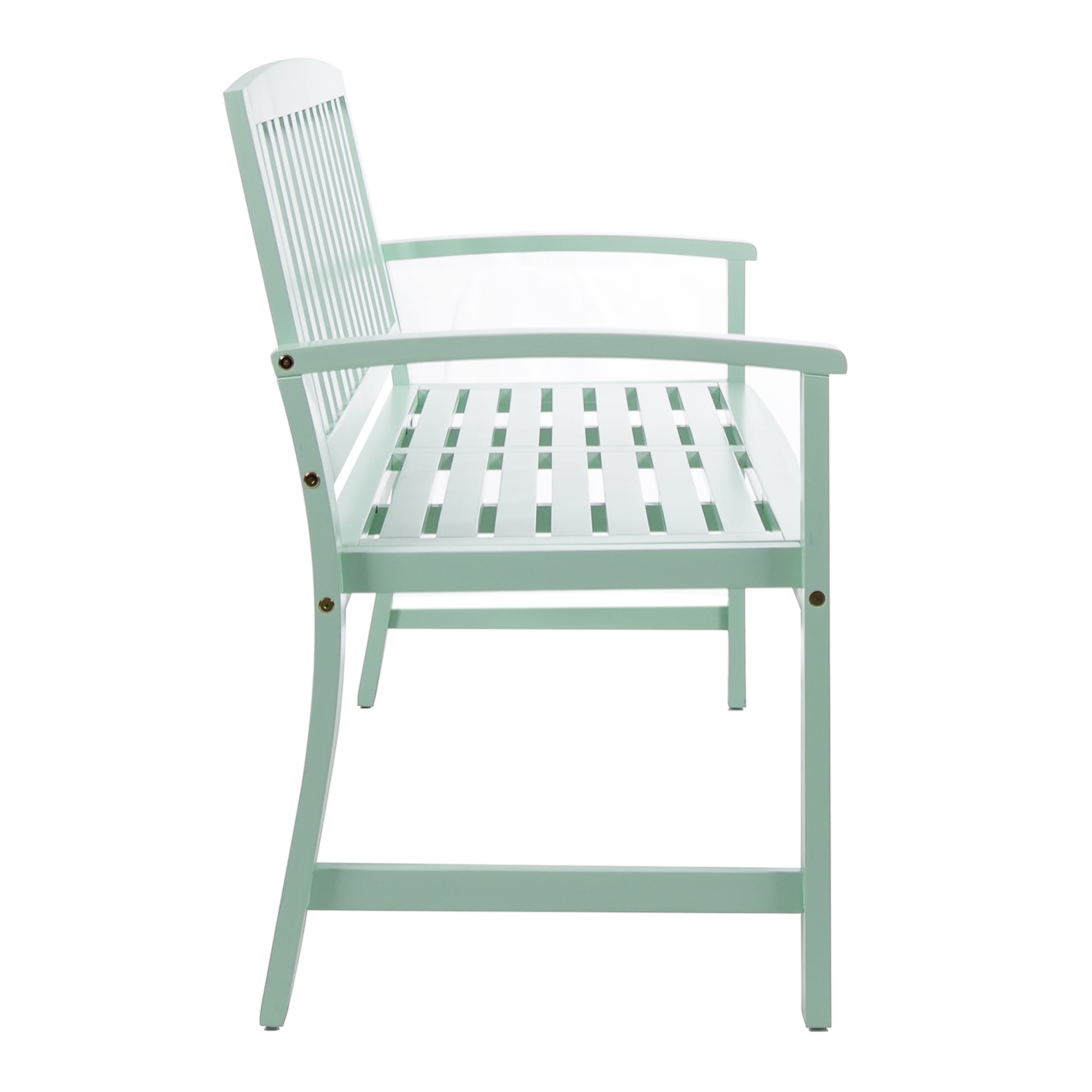 Outdoor Farmhouse Style Wood Leisure Bench, Retro Rest Seat for Patio Garden, Natural
