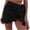 Black, variant on Summer Beach Cover Up Mini Skirt Hollow Out Knit Swimsuit Skirt Casual Boho Loose Off Shoulder with Pockets, Black FREE SIZE