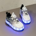 thumbnail image 4 of Kids Wheels Shoes with Lights Rechargeable Roller Skates Shoes Retractable Wheels Shoe LED Flashing Sneakers for Girls Boys Gift, 4 of 14