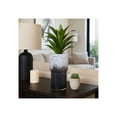 thumbnail image 2 of Abstract Glass Vase with Veining for Living Room and Home Decor - Modern Decorative Flower Vase for Window Sill, Bedroom, or Office Desk - House Accent for Table Decor - 12", Black & White, 2 of 12