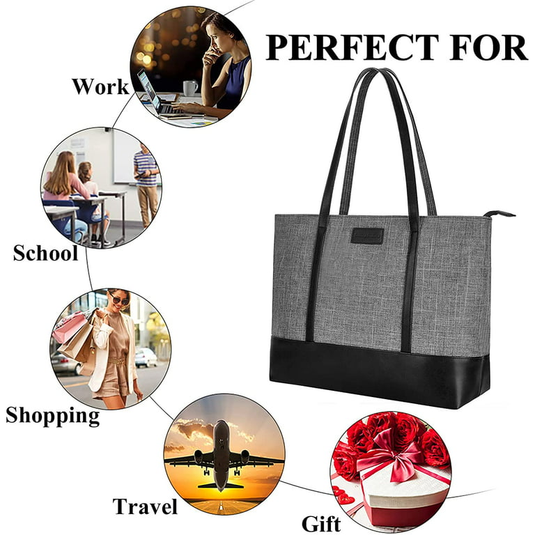 3 Pack Teacher Tote Bags for Women 15x16 Multi-Purpose Canvas Tote Bags with Inner Pocket - Back to School, First Day of School, End of Semester, Reti