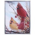 thumbnail image 1 of Windy Cardinals Stained Art Glass Window Hanging, 1 of 1