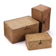 thumbnail image 4 of Juego de 3 cestas de almacenamiento Hipiwe para pastos marinos naturales con tapa, 4 of 7