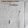 thumbnail image 3 of Rainfall Shower System with Handheld - 10 Inch Showerhead in Brushed Nickel, Brushed Nickel, 3 of 12