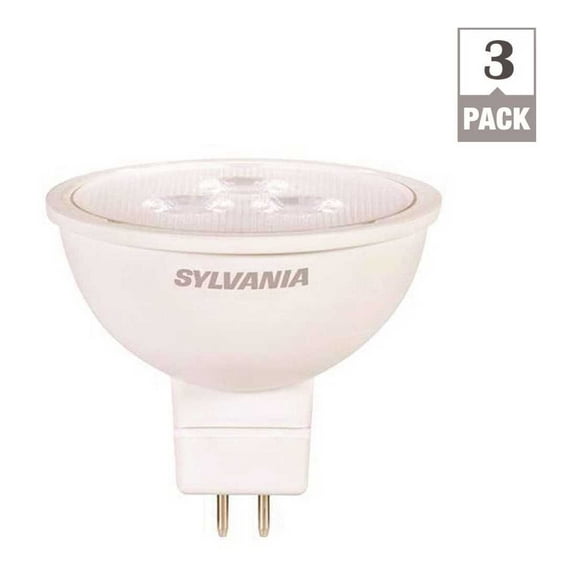 Sylvania 79129 LED Bulb, Track/Recessed, MR16 Lamp, 35 W Equivalent, GU5.3 Lamp Base, Clear, Warm White Light