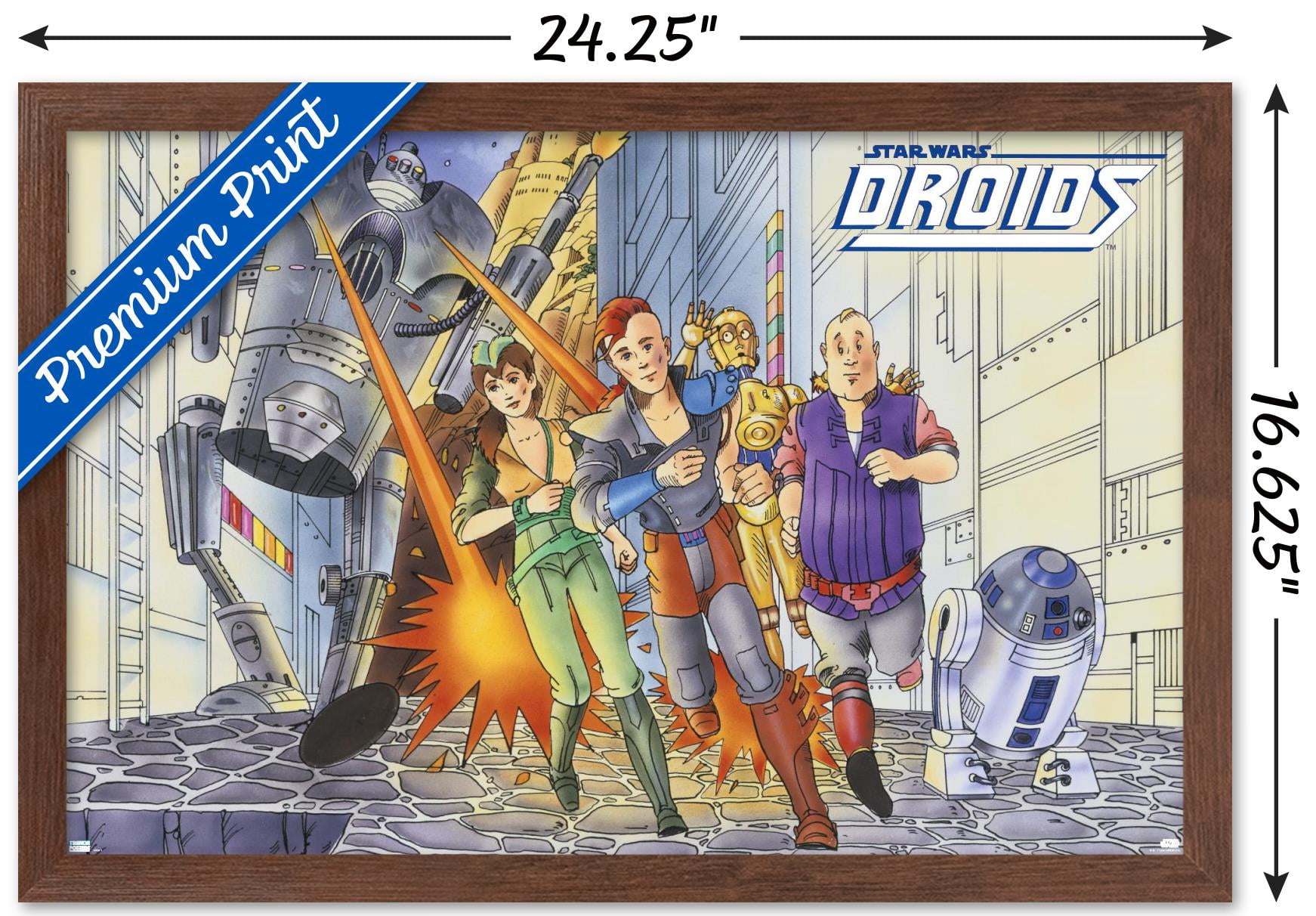 Star Wars: Droids - Action Wall Poster, 14.725" x 22.375", Framed