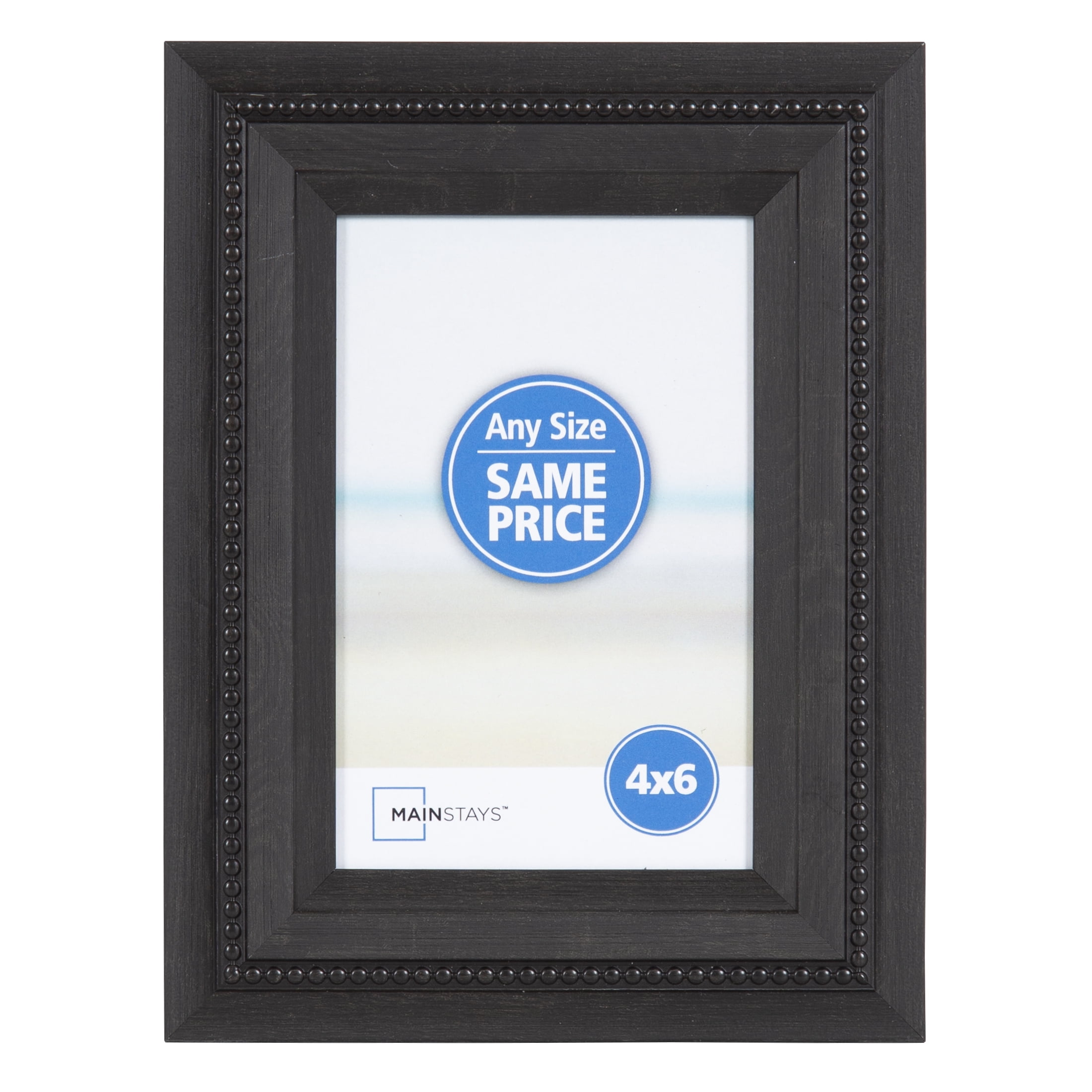 Mainstays 4x6 Beaded Black Tabletop Picture Frame