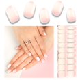 thumbnail image 1 of Tiras de gel para uñas WEKCEKCEK semicuradas, 20 unidades, con lima y barra, 1 of 7