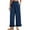 Navy, variant on Kixjoy Women's Pants Casual Wide Leg Elastic Waist Sweatpant Fashion Soild Loose Fit Pant Petite Lightweight Workout Pants for Women with Pockets, Light Blue 2XL