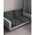 thumbnail image 3 of Black Boho Geometric Couch Cushion Covers Stretch, Washable Sofa Seat Covers Individual Seat Cushion Sofa Slipcovers Vintage Southwestern Stripes Couch Cover Furniture Protector S-1PCS, 3 of 7