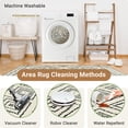 thumbnail image 5 of NewBuros 8'x10' Area Rugs for Living Room, Non-Slip Machine Washable Rugs, Soft Stain Resistant Low Pile Vintage Distressed Print Western Indoor Carpet, White & Black, 5 of 11