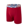 thumbnail image 3 of Aeropostale Mens Boxer Briefs 4 Pack Poly Spandex Performance Boxer Briefs Underwear(Multicolored/Red/Multicolored/Dark Navy, Large), 3 of 5