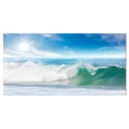 thumbnail image 2 of Ondes Blanches et Bleues sous le Soleil - Tableau sur Toile de Paysage Marin, 2 of 3