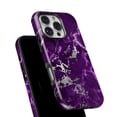 thumbnail image 6 of DesignSkinz Scratch-Resistant Hard Slim Case Compatible with iPhone 11 (Compatible with MagSafe) - Purple Marble & Digital Silver Foil V2, 6 of 9