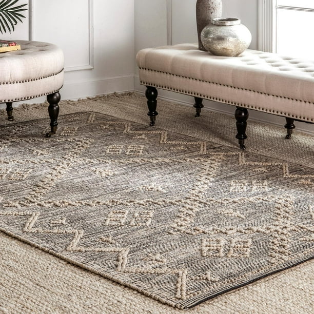 nuLOOM Handmade Moroccan Julianne Jute Rug Area Rug