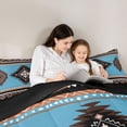 thumbnail image 5 of Manfei Bohemian Aztec Bedding Comforter Set 2pcs for Children Teens Adults,Exotic Style Twin Comforter Sets Microfiber,Hippie Tribal Breathable Bedding Set,Ultra Soft Home Decor,Reversible, 5 of 8