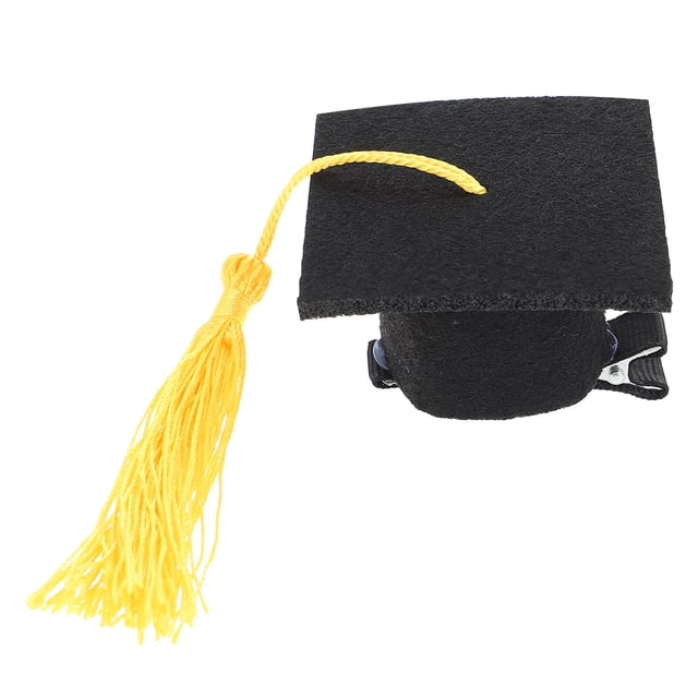 Miangastore Graduation Hat Decoration Hair Clip Yellow Ladies 1Set 2.4x2.4x2.4in