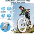 thumbnail image 3 of 2 Pack Bike Tires 20"x1.95" Compatible with 20"x1.75"/1.95" Bicycle Tires Foldable Replacement Bike Tires and Tubes with Levers for Mountain Trail Hybrid Bicycles, 3 of 6