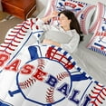 thumbnail image 4 of Homewish Baseball Gamer Boy Bedding Comforter Set 7-Piece,Blue Red King Bedding Sets,Sport Gaming Ultra Soft Bed Sheets,Microfiber Bedroom Decor,Reversible, 4 of 8