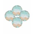 thumbnail image 7 of 15 Inch Round Placemats Set of 4, Ocean Coastal Non Slip Heat Insulation PP Table Mats, Summer Nautical Beach Coral Starfish Washable Place Mats for Kitchen Dining Party Table Decor, 7 of 7