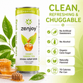 thumbnail image 5 of Zenjoy Stress Reief Drink, Calming Green Tea, Non Alcoholic, Ashwagandha & Lemon Balm for Stress Relief, L - Theanine for Focus (12 Pack) (Honey), 5 of 8