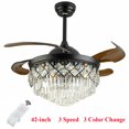 thumbnail image 4 of 42" Ceiling Fan light LED Lamp + Remote Control Crystal Chandelier Invisible UPS, 4 of 7