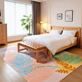 thumbnail image 2 of Ultrug Boho Vintage Rugs Non Slip Area Rug Soft Carpet for Living Room Bedroom Home Decor Office,4'x6',Pink, 2 of 7
