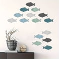 thumbnail image 7 of 20 Pcs Wooden Fish Wall Decor Wall Art Ornament Rustic Nautical Fish Decor Beach Theme Indoor Outdoor Home Decorative Lake House Beach Decorations Wall Hanging, 7 of 7