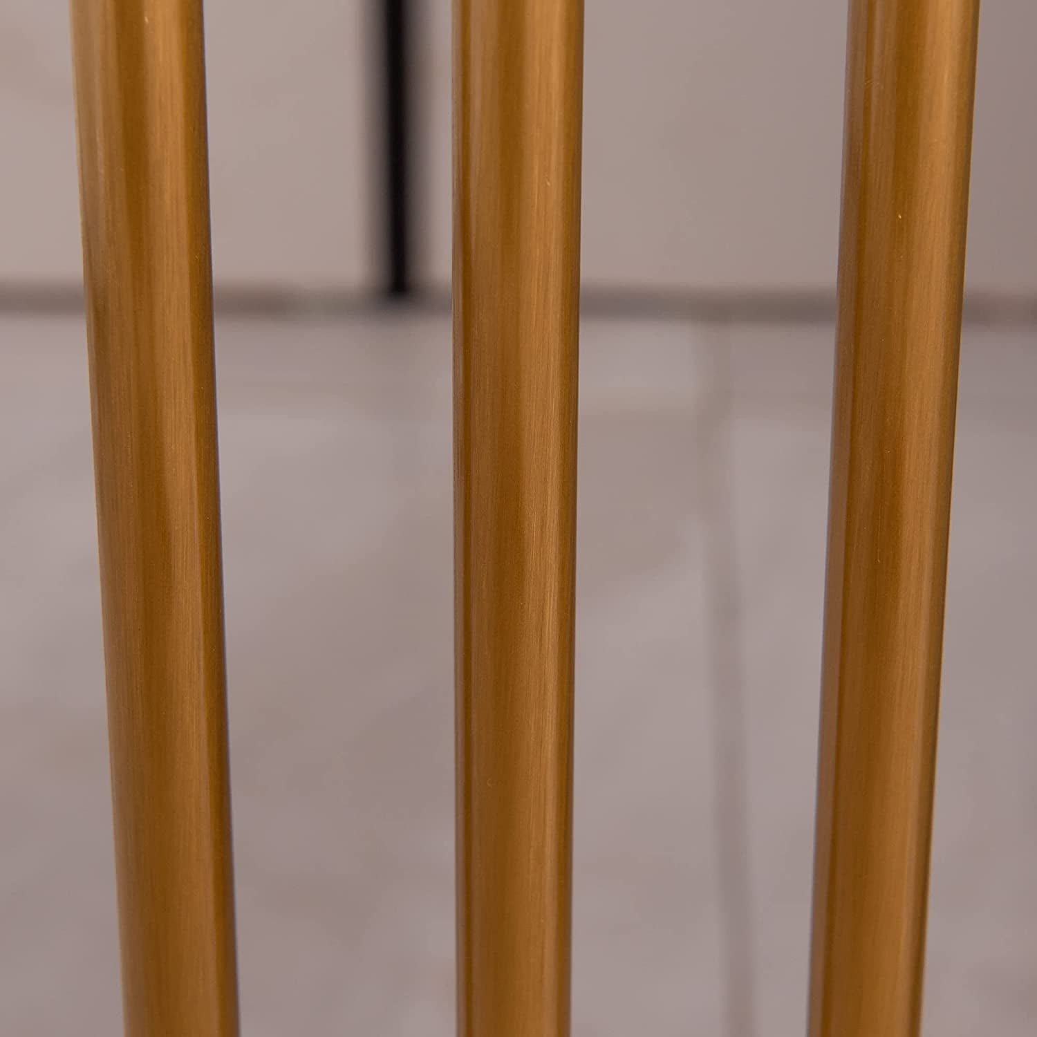 Sintered Stone Tabletop 15.7" Round End Table Golden Stainless Steel Frame Accent Table for Living Room and Bedroom