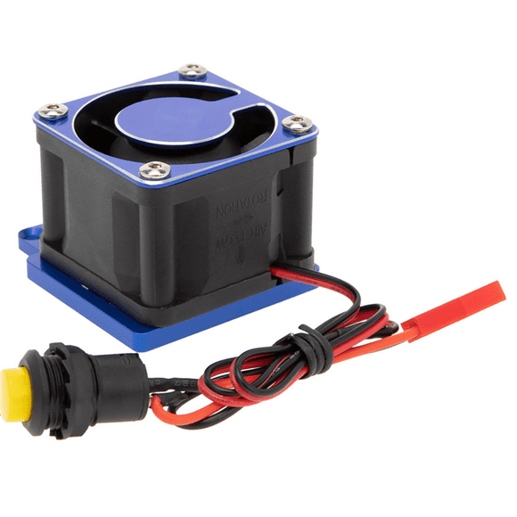 Metal Cooling Fan Motor Heat Sink 8V - 12V for 1/8 Traxxas Sledge RC Car Upgrades Parts Accessories,Blue