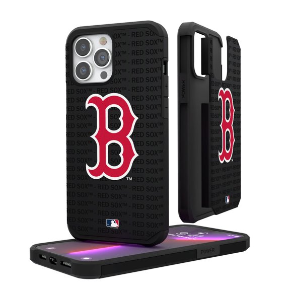 Boston Red Sox iPhone Text Backdrop Rugged Case