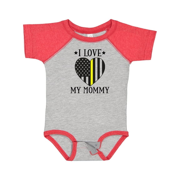 Inktastic Dispatcher Mommy Gold Line Emergency Boys or Girls Baby Bodysuit