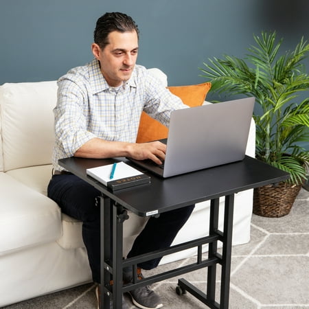 Mind Reader - 2 Tier Sit and Stand Desk XL - Black