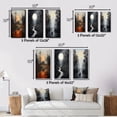 thumbnail image 4 of Designart "Sunset in a Mystic Forest by the River" Landscape & Nature Framed Wall Art Set Of 3 - Orange River Mountain Frame Gallery Set For Office Decor, 4 of 6