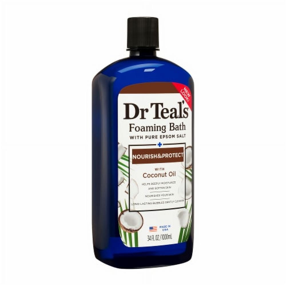 Pack of 2 - Dr Teal's Coconut Oil Nourish & Protect Foaming Bath 34 fl oz