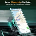 thumbnail image 4 of Allytechgroup Samsung Galaxy S25 Ultra Case Magnetic, Compatible with Magsafe & Car Mount Adjustable Stand Ring Holder Heavy Duty Shockproof Matte Phone Case for Samsung Galaxy S25 Ultra, Blue, 4 of 7