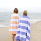 thumbnail image 5 of Toalla de playa CLOWOOD de felpa de algodón de gran tamaño, 100 x 180 cm, naranja, 5 of 6