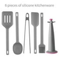 thumbnail image 5 of Kitchen Gadgets,YiXing Non-Stick Silicone Kitchen Utensils Set,5Pieces,Cooking Utensils,Ideal for Fish,Eggs,Pancakes(Gray), 5 of 6