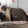 thumbnail image 4 of Juego de edredón Downluxe Brown/Tan Queen con 1 edredón 88 x 92, 4 of 6