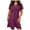 Red, variant on Zpanxa Casual Short Sleeve Dress for Women Solid Color Round Neck Comfort Fit Dress with Adjustable Drawstring Waist Flowy Summer Day Dress
