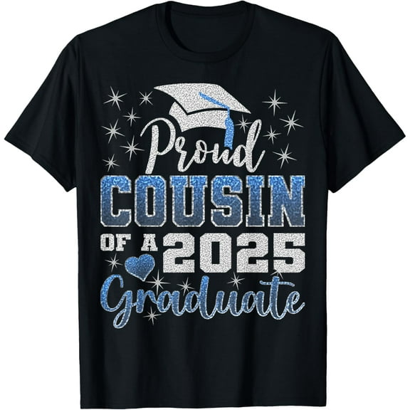 Super Proud Cousin of 2025 Graduate Awesome Family College T-Shirt
