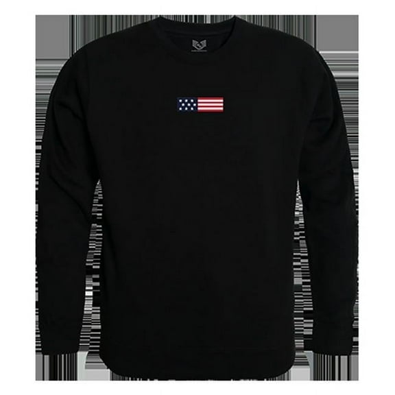 Rapid Dominance US Flag 1 Graphic Crewneck Sweatshirt, Black - Large